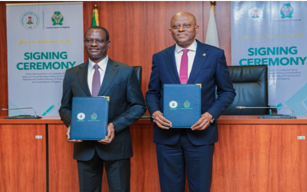 Finance Ministry and CBN Sign MoU on Fiscal-Monetary Coordination