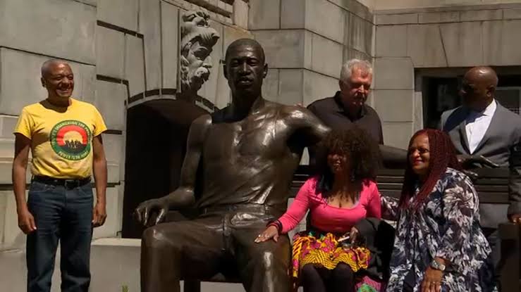 George Floyd statue vandalised barely a week after unveiling