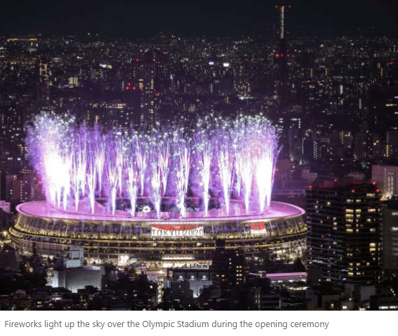 Tokyo Olympics Open in Low-Key Ceremony Without Fans
