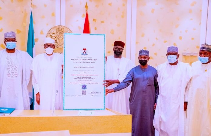 Buhari receives NNPC certificate of incorporation