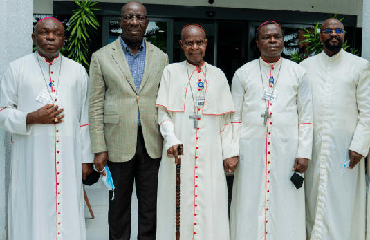 Obaseki Receives Okogie in Benin as Cardinal Blames Nation’s Woes on Poor Leadership