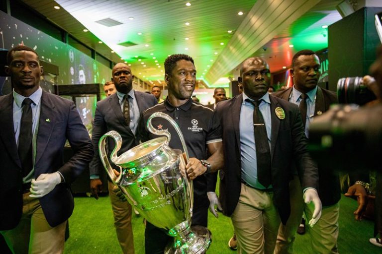 PHOTOS NEWS: Football Legend, Seedorf visits Abuja In Heineken UCL Trophy Tour