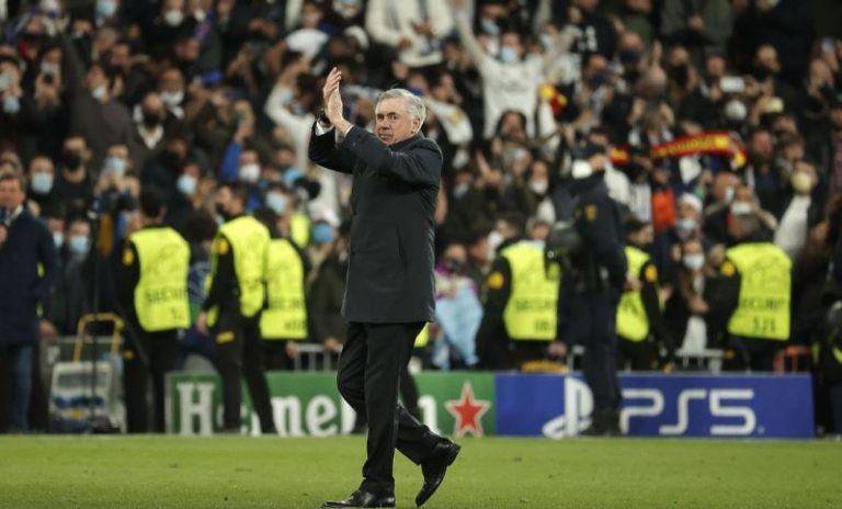 Ancelotti applauds Bernabeu fans in Real Madrid’s Champions League comeback