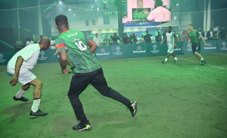 Seedorf, Okocha, Davido Thrill Lagos Fans in Heineken Novelty Face-off Match