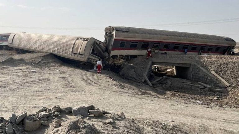Seventeen People Killed As Train Derailed In Iran